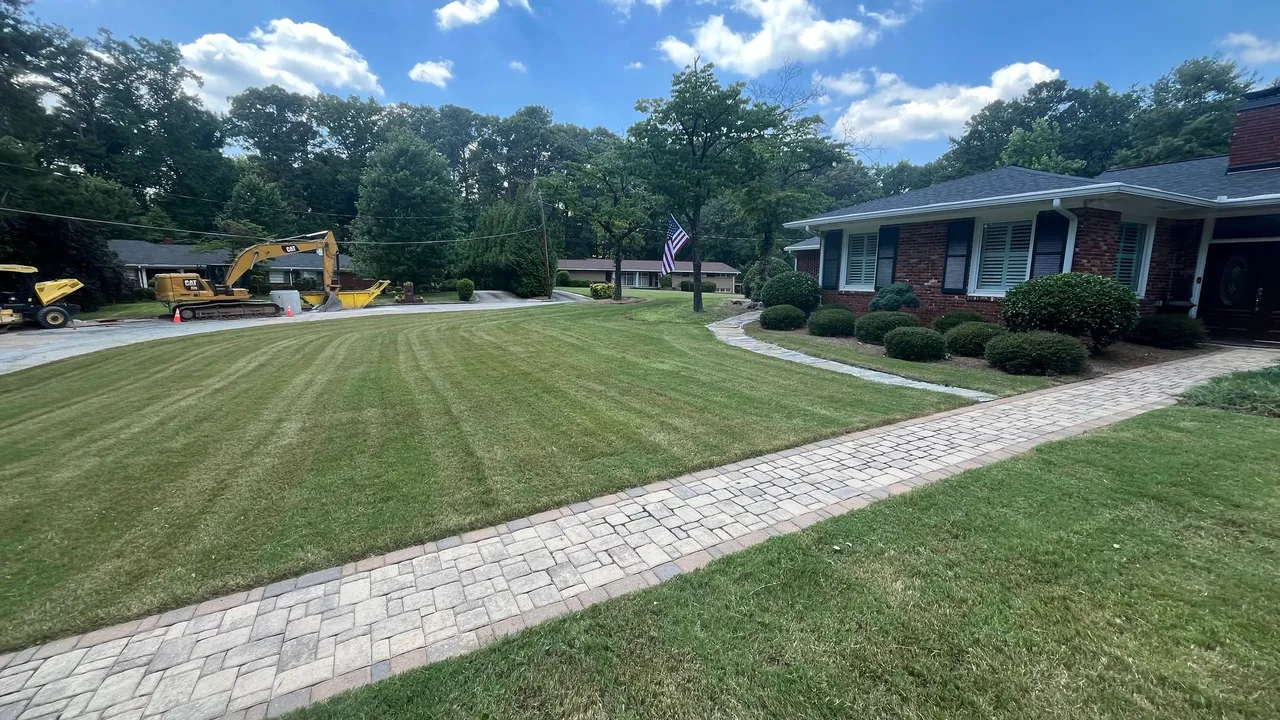 Professionally maintained lawn